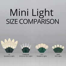 Load image into Gallery viewer, Case 24 Red 70 Light LED Faceted M5 Outdoor Christmas Mini Light Set
