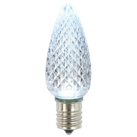 Pure White C9 LED 2900 kelvin  Replacement Bulbs Faceted LED Christmas Light Bulb Fits E17 Socket